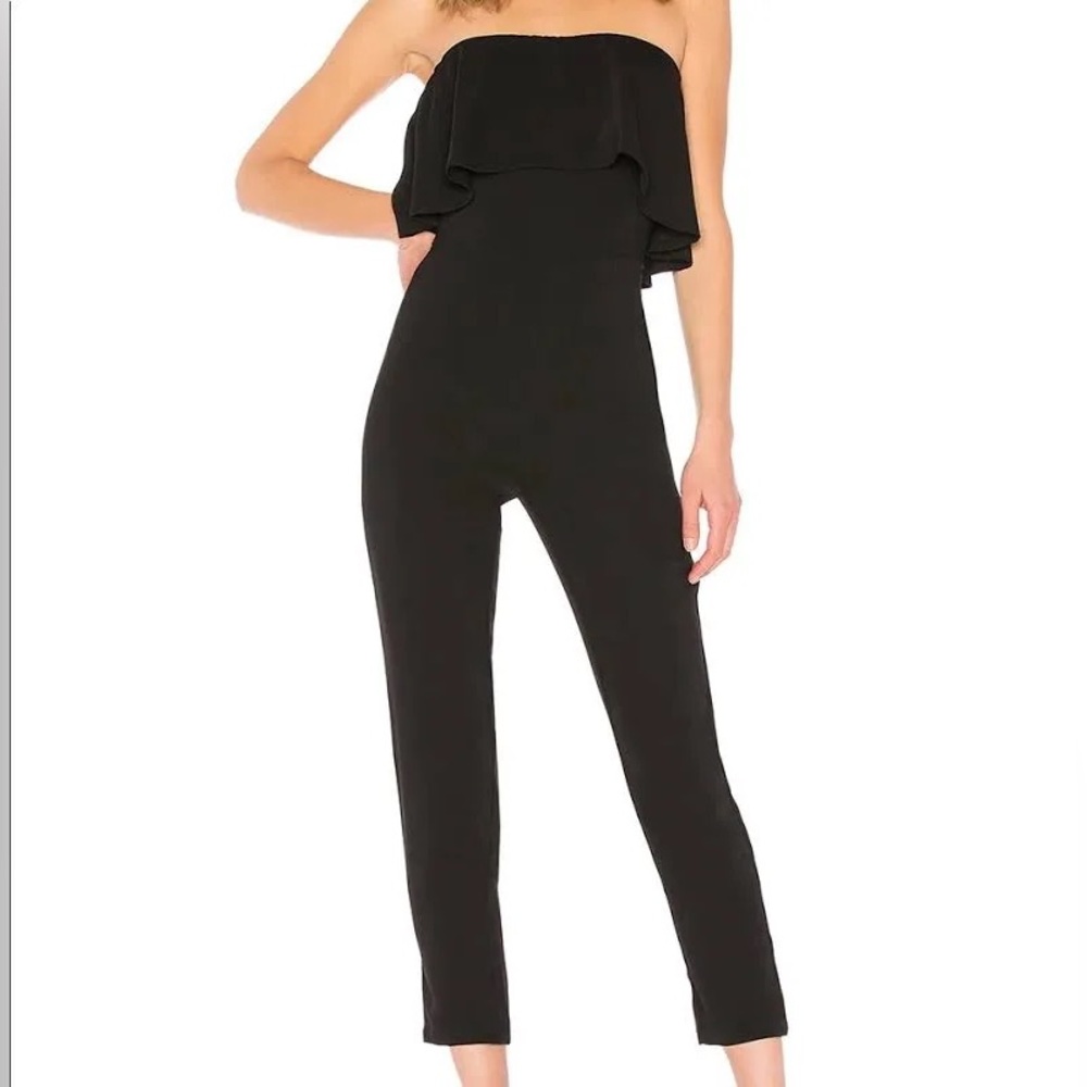 Superdown Black Strapless Jumpsuit - Size XS